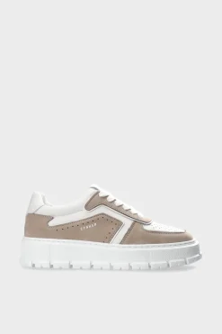CPH332 Leather Mix Greige/white
