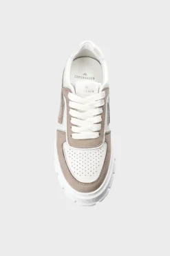CPH332 Leather Mix Greige/white