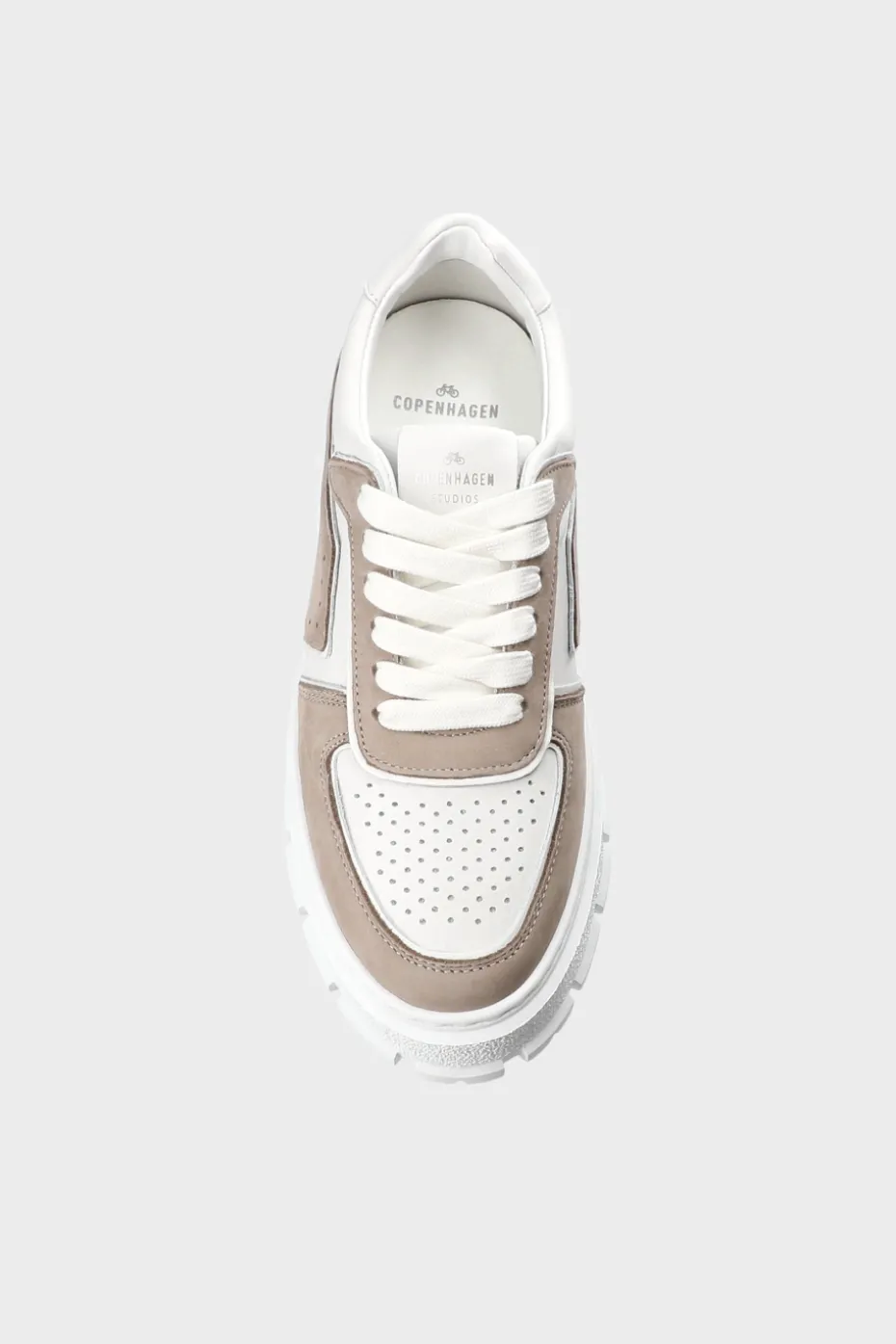 CPH332 Leather Mix Greige/white