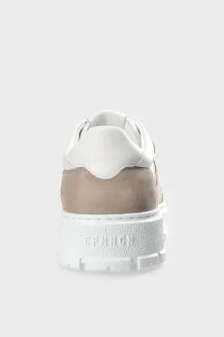 CPH332 Leather Mix Greige/white