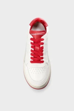 CPH27 Leather Mix White/red