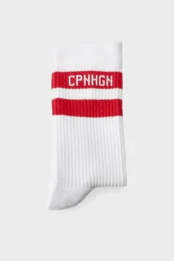 CPH SOCKS 3 Cotton Blend White/red